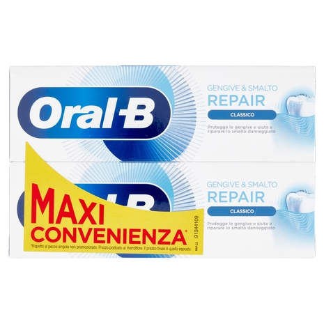 Oral-B Dentifricio Repair Gengive e Smalto Classico 2 x 75 ml